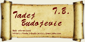 Tadej Budojević vizit kartica
